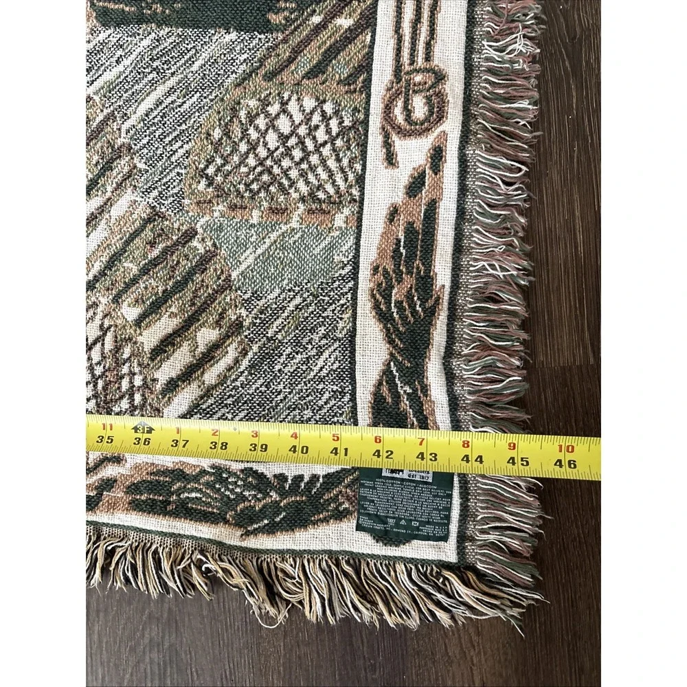 Goodwin Weavers Nautical Harbor Woven Tapestry Throw Blanket 100% Cotton USA